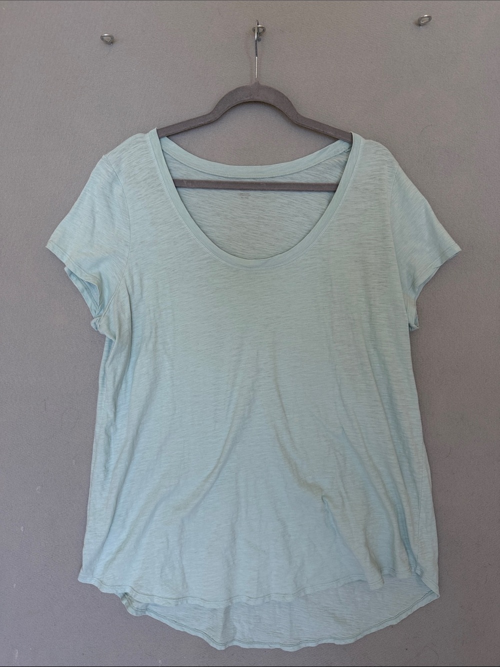 Eileen Fisher Mint Scoop Neck Short Sleeve Tee 100% organic cotton